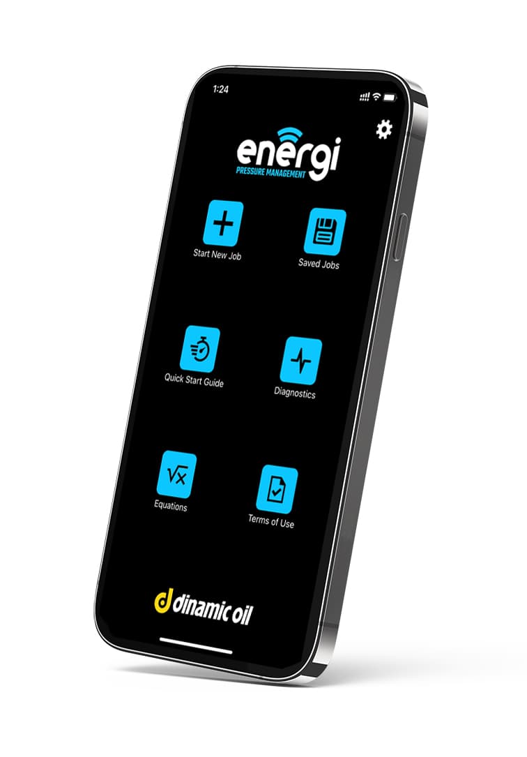 Energi Pressure Management app data display