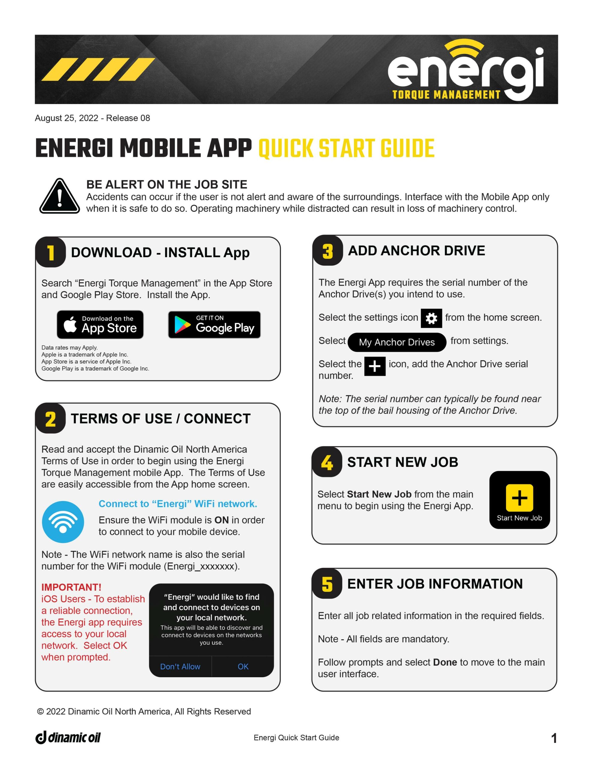 Energi Mobile App Quick Start Guide